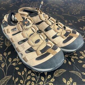 Merrell Tan and Black Outdoor Sandals